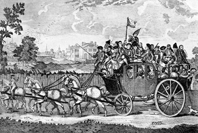 Going to Bury Fair, 1750 by English School